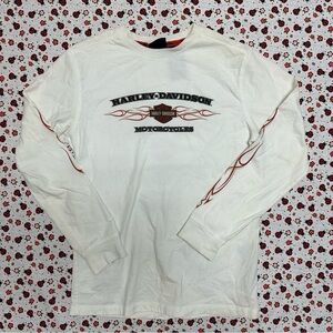 Harley-Davidson Men’s White Long Sleeve Graphic Shirt